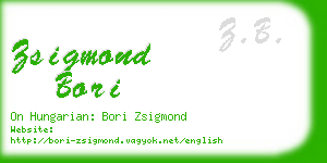 zsigmond bori business card